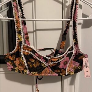 Floral Crochet Trim Bralette